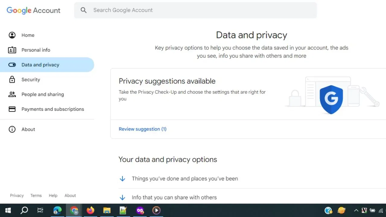 ডাটা আৰু প্ৰাইভেচি অংশলৈ অহাৰ পিছত “Download or delete your data” বিকল্পটো বিচাৰি উলিয়াওক আৰু তাত ক্লিক কৰক। গুগল ফটোৰ পৰা ফটো ডাউনলোড কৰিবলৈ “Download your data” এটা বিকল্প ওলাব, তাত ক্লিক কৰি আগবাঢ়িব।