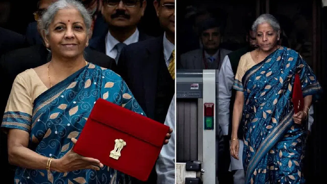 ২০২৪ চনৰ অন্তৱৰ্তীকালীন বাজেটত বিত্তমন্ত্ৰীয়ে পিন্ধিছিল নীলা ৰঙৰ হেণ্ডলুম শাৰী। এয়া আছিল বিত্তমন্ত্ৰীৰ ষষ্ঠ বাজেট ভাষণ। এই শাৰীখন আছিল তুষাৰ ৰেচমৰ।