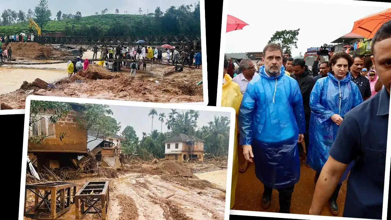 ৱায়নাডত ভূমিস্খলনৰ বিধ্বংসী ৰূপ ধাৰণ, ক্ষতিগ্ৰস্থ অঞ্চলত উপস্থিত ৰাহুল-প্ৰিয়ংকা