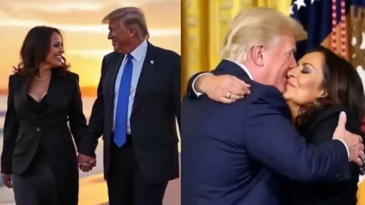 ড’নাল্ড ট্ৰাম্প আৰু কমলা হেৰিছৰ ‘ৰোমাঞ্চ’! AI ভিডিঅৰে X ত আলোড়ন ড’নাল্ড ট্ৰাম্প আৰু কমলা হেৰিছৰ ‘ৰোমাঞ্চ’! AI ভিডিঅৰে X ত আলোড়ন