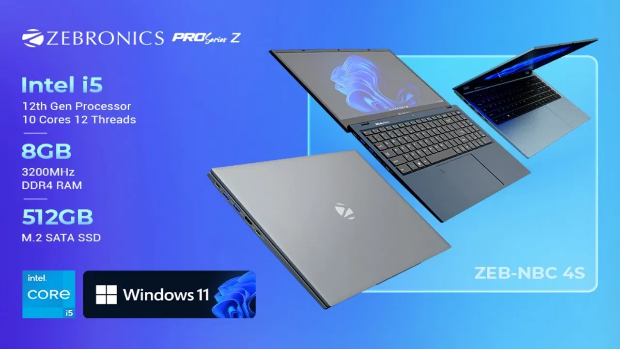 Zebronics Laptop: সুবিধাবোৰৰ বিষয়ে ক'বলৈ গ'লে, এই লেপটপটোত 12th Generation আই5 প্ৰচেছৰ, 512 জিবি SSD ষ্টোৰেজ, ১৫.৬ ইঞ্চি স্ক্ৰীণ, ডলবি এটমছ আৰু উইণ্ডোচ ১১ চাপৰ্ট পাব।