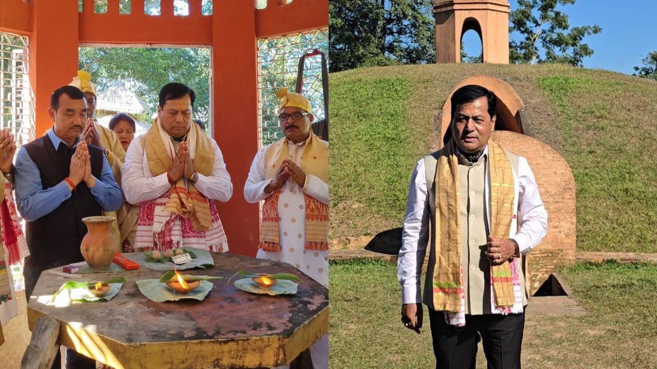 union minister sarbananda sonowal visite the charaideo maidam