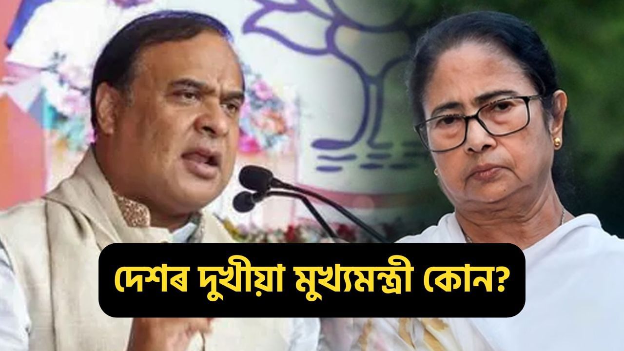 দেশৰ আটাইতকৈ দুখীয়া মুখ্যমন্ত্ৰী মমতা বেনাৰ্জী, এডিআৰ তালিকাত কিমান নম্বৰত আছে অসমৰ মুখ্যমন্ত্ৰী হিমন্ত বিশ্ব শৰ্মাৰ নাম? দেশৰ আটাইতকৈ দুখীয়া মুখ্যমন্ত্ৰী মমতা বেনাৰ্জী, এডিআৰ তালিকাত কিমান নম্বৰত আছে অসমৰ মুখ্যমন্ত্ৰী হিমন্ত বিশ্ব শৰ্মাৰ নাম?