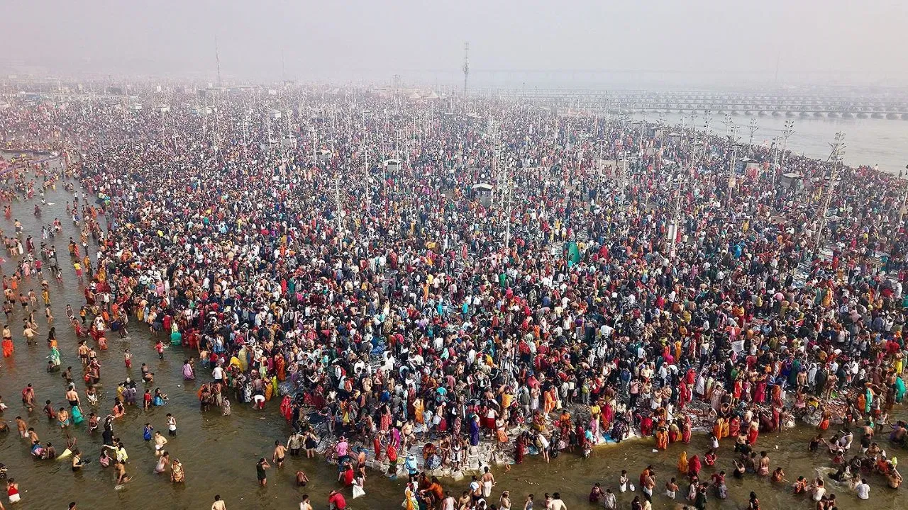 Bath In Sangam