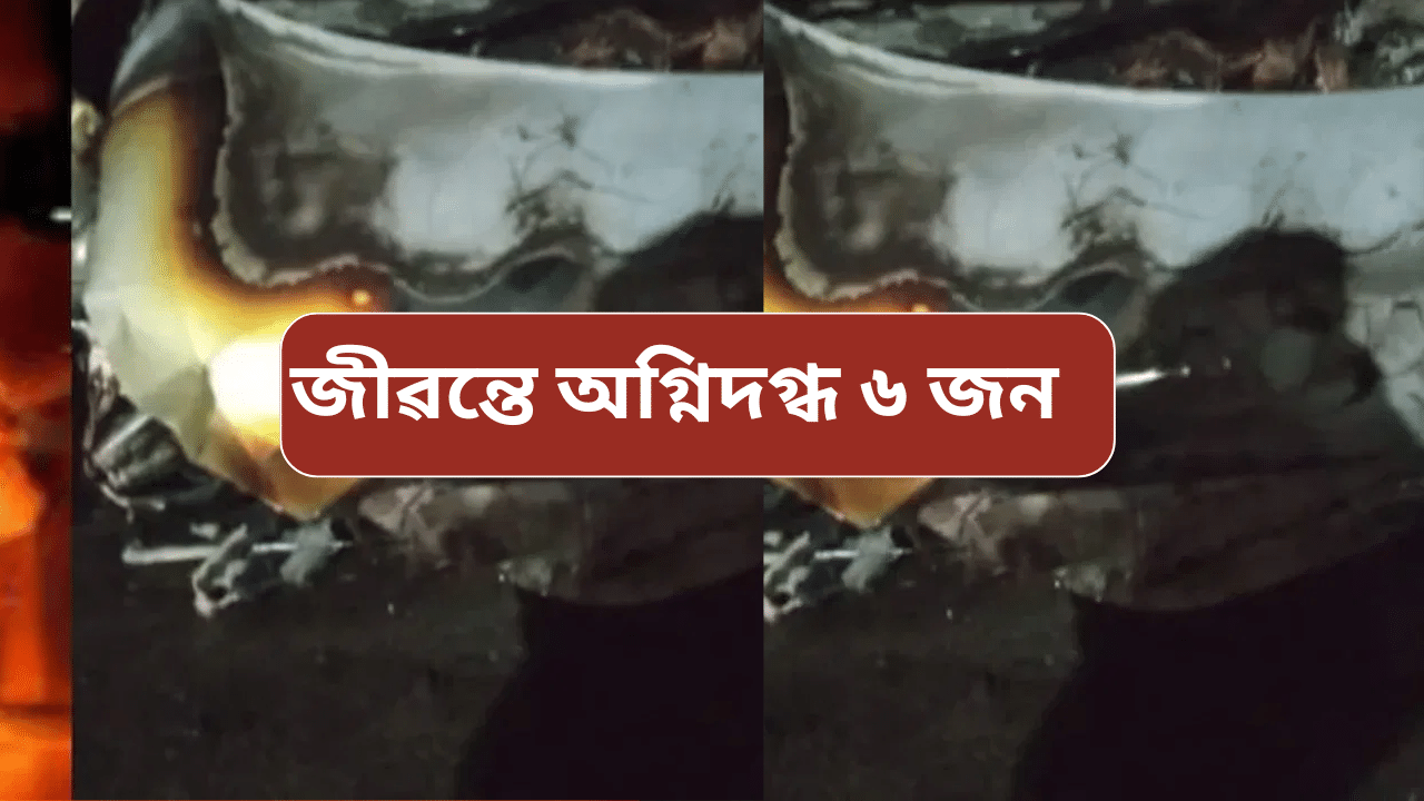 ভয়ংকৰ! পিকআপ ভেনৰ সৈতে হোৱা সংঘৰ্ষত জীৱন্তে জ্বলিল ৬ জন...