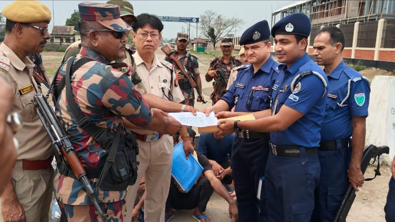 শ্ৰীভূমিৰ ভাৰত-বাংলাদেশ সীমান্তৰে ১৫ বাংলাদেশী অনুপ্ৰৱেশকাৰীক বিতাড়ন…