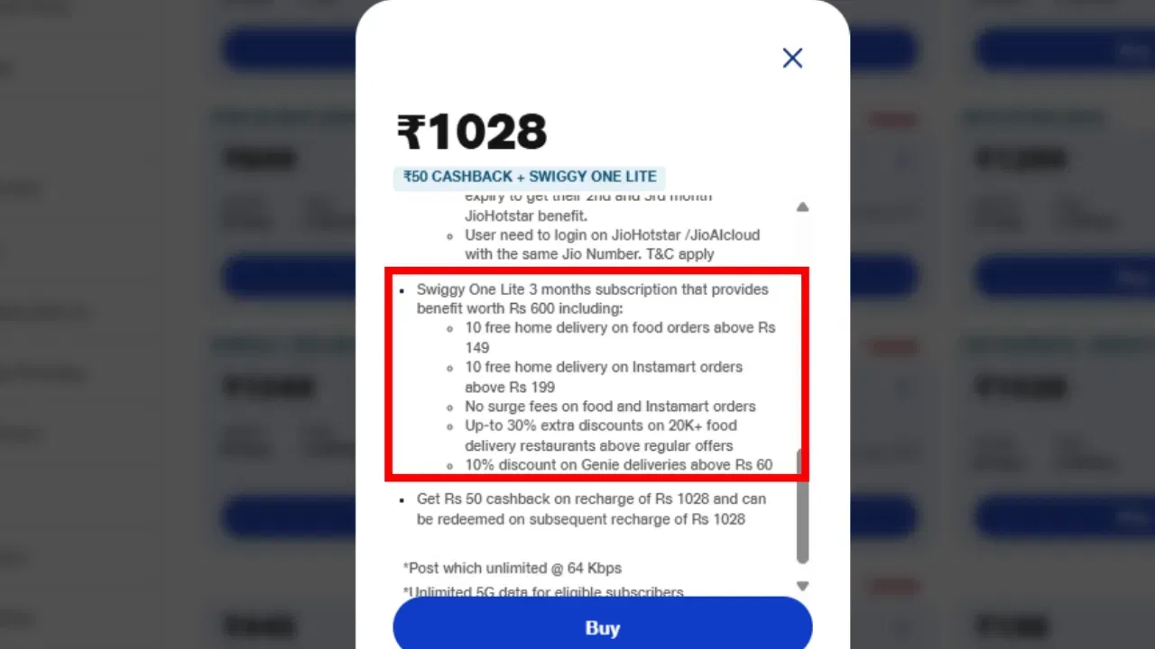 Jio 1028 Plan Details