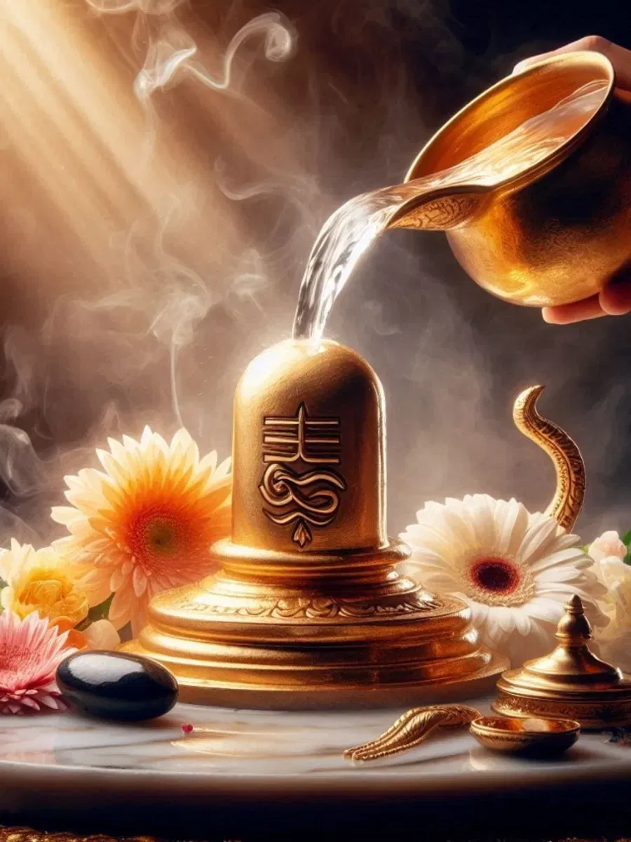 Sawan Month Offerings On Shivling