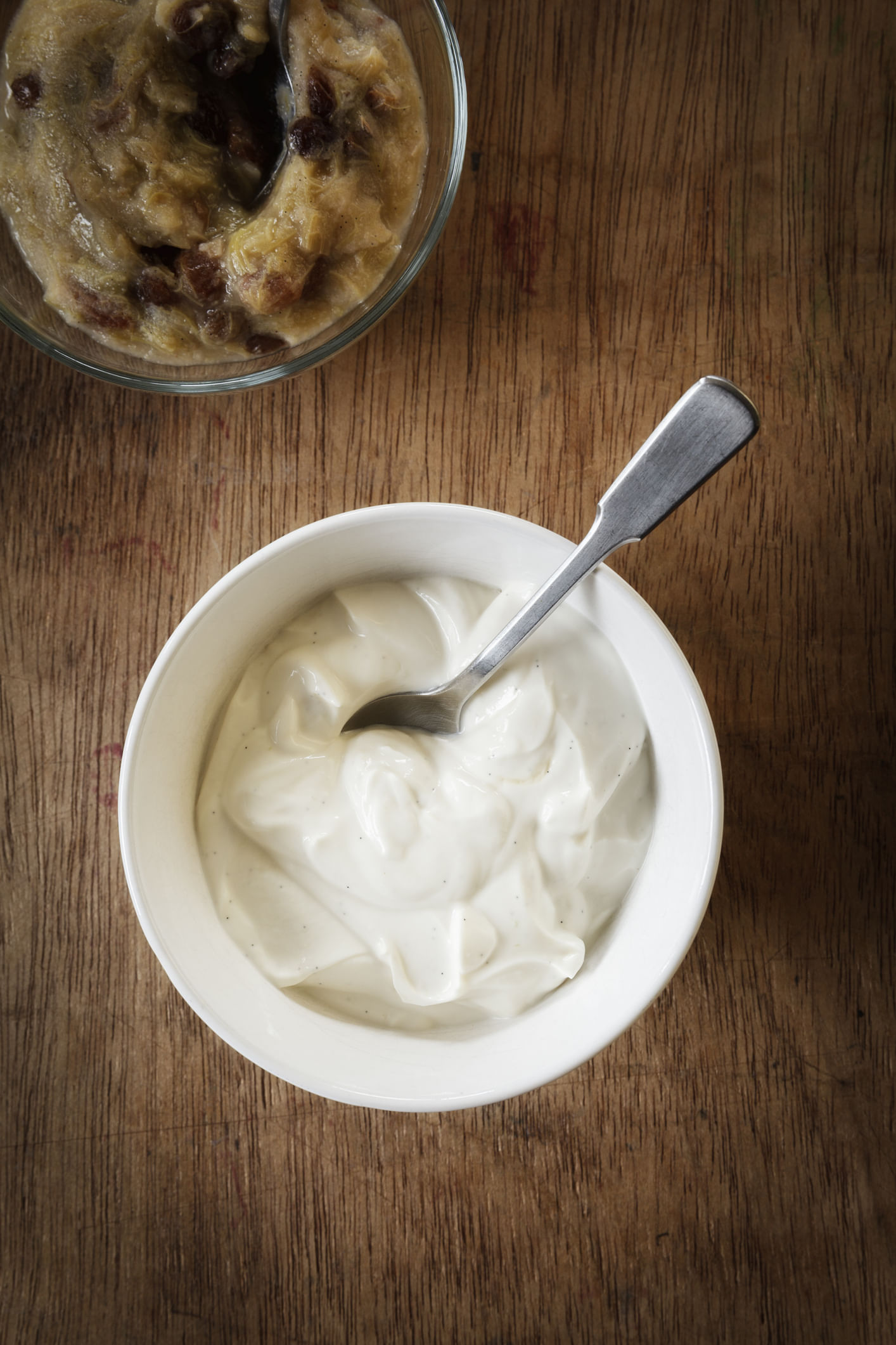 Bowl Of Cream Curd Sweetened With Honey