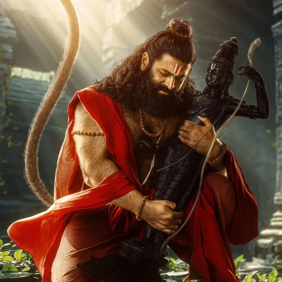 ৫/ ঋষভ ছেট্টী: অভিনেতাগৰাকীয়ে ‘কান্তৰা’ৰ জৰিয়তে যথেষ্ট চৰ্চালৈ আহিছে। বৰ্তমান ২য় খণ্ডৰ কাম চলি আছে। কিছু সময়ৰ আগতে নতুন ছবিখনৰ পৰা তেওঁৰ লুকটো প্ৰকাশ পাইছে। য'ত তেওঁ হাতত ৰামৰ মূৰ্তিটো লৈ বহি আছিল। তেওঁৰ হনুমান লুকটো হিট হৈছিল। আচলতে অভিনেতাজনে "জয় হনুমান"ত হনুমানৰ চৰিত্ৰত অভিনয় কৰিবলৈ ওলাইছে। এই ছবিখনৰ প্ৰথম খণ্ডটোৱে ভাল সঁহাৰি লাভ কৰিছিল।