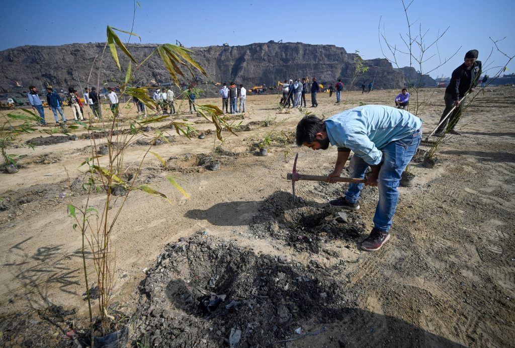 Delhi Lg, Cm Launch Plantation Drive At Bhalswa Landfill Site