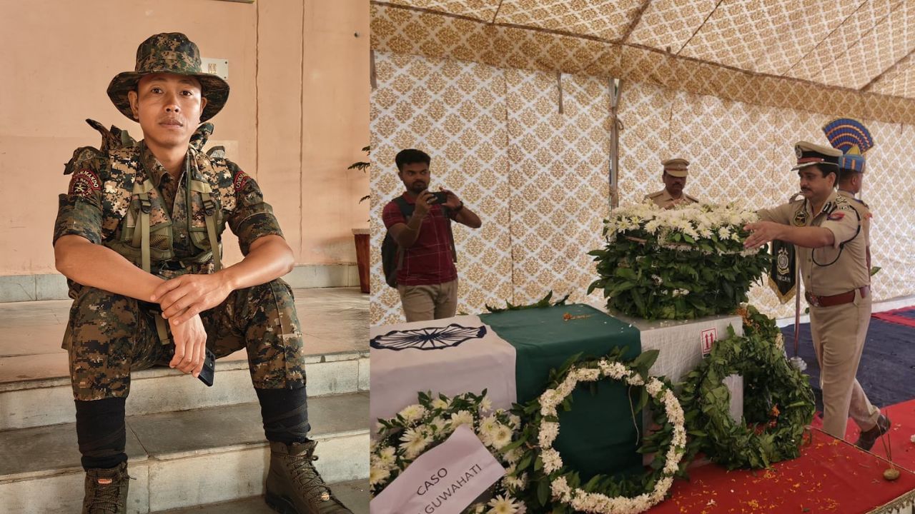 বৰঝাৰ বিমানবন্দৰত শ্বহীদ প্ৰাণেশ্বৰ কোচৰ নশ্বৰ দেহ, CRPF, অসম আৰক্ষীয়ে জনালে শেষ শ্ৰদ্ধাঞ্জলি…