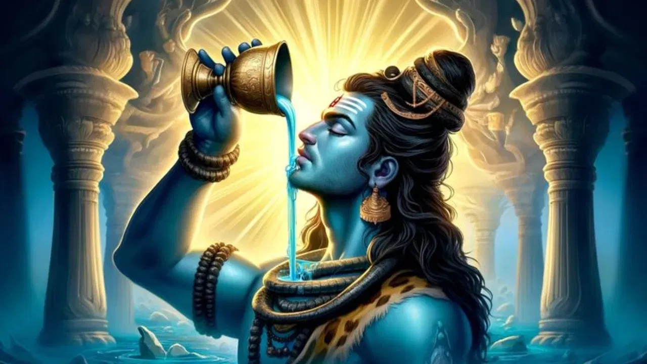 সাগৰৰ মন্থনৰ পৰা ওলোৱা অমৃতৰ বিষ ভগৱান শিৱই পান কৰিছিল বুলিও কোৱা হয়। একে সময়তে ভোলোনাথে শাওনত প্ৰথমবাৰৰ বাবে পৃথিৱীৰ শহুৰৰ ঘৰলৈ আহিছিল। কোৱা হয় যে তেতিয়াৰ পৰা প্ৰতি বছৰে ভগৱান শিৱই শাওন মাহত পৃথিৱীলৈ আহি নিজৰ ভক্তক আশীৰ্বাদ দিয়ে।