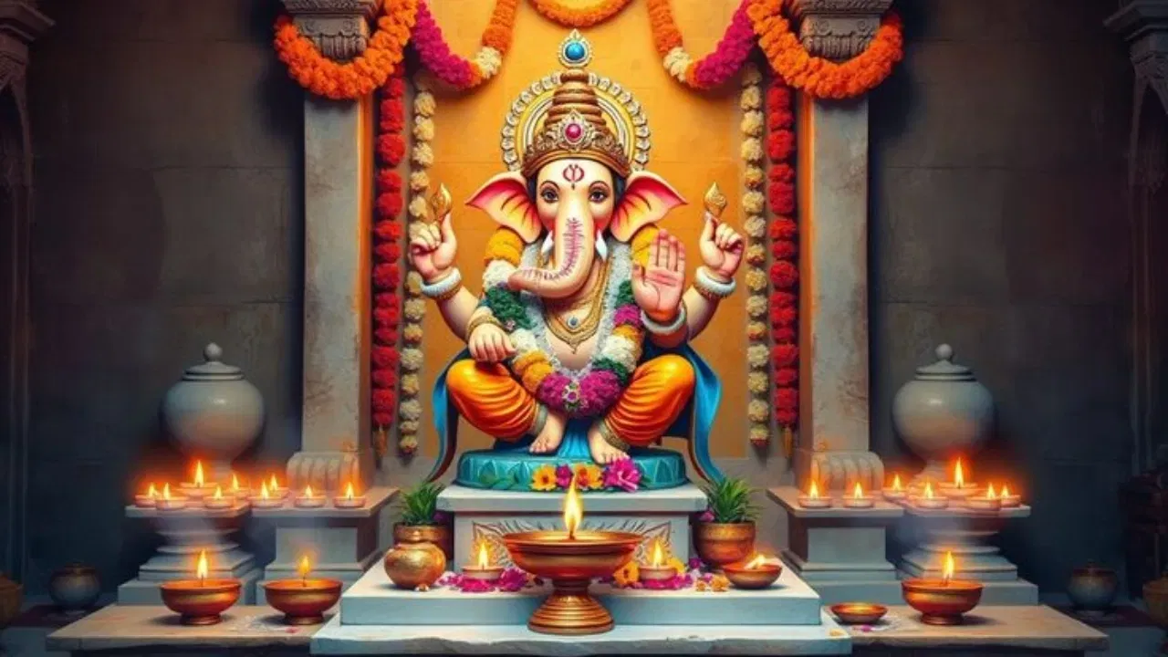 বাওঁফালে শুৰ থকা মূৰ্তিটোৱে ভক্তসকলক ভৌতিক পথত থকা বাধাসমূহ অতিক্ৰম কৰাত সহায় কৰে। এই মূৰ্তিটোৱে সমৃদ্ধি কঢ়িয়াই আনে যিয়ে জীৱনত সুখ আৰু শান্তি আনে। ইয়াৰ বাহিৰেও বাওঁফালে শুৰ থকা মূৰ্তিটোৱে ইচ্ছা পূৰণ কৰে।