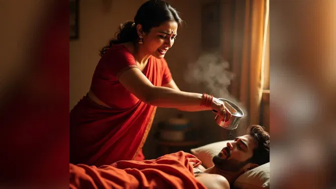 শুই আছিল স্বামী, পত্নীয়ে লৈ আহিল উতলা পানী আৰু পাছত... শুই আছিল স্বামী, পত্নীয়ে লৈ আহিল উতলা পানী আৰু পাছত...