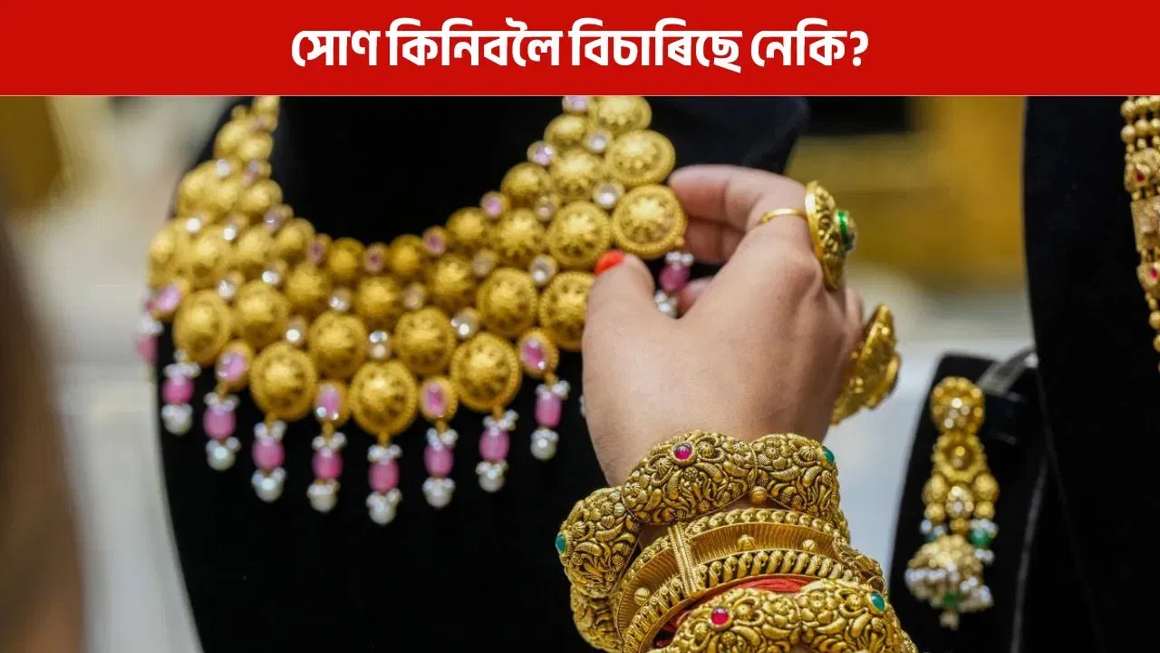 ধনতেৰাচত হ্ৰাস পাব নেকি সোণৰ মূল্য? তাৰ পূৰ্বে জানক গুৱাহাটীৰ বজাৰত সোণ-ৰূপৰ মূল্য ধনতেৰাচত হ্ৰাস পাব নেকি সোণৰ মূল্য? তাৰ পূৰ্বে জানক গুৱাহাটীৰ বজাৰত সোণ-ৰূপৰ মূল্য