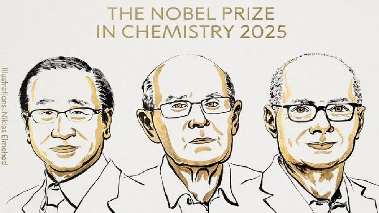 Nobel Prize 2025: ৩ বিজ্ঞানীলৈ ২০২৫ বর্ষৰ ৰসায়ন বিজ্ঞানৰ ন’বেল বঁটা Nobel Prize 2025: ৩ বিজ্ঞানীলৈ ২০২৫ বর্ষৰ ৰসায়ন বিজ্ঞানৰ ন’বেল বঁটা