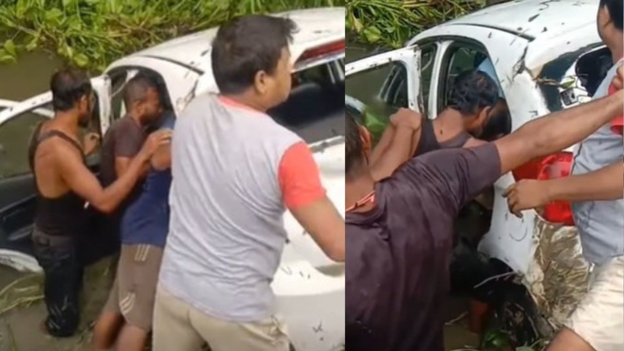 ঘটনাস্থলীত উপস্থিত থকা লোকসকলৰ সহযোগত বাহনখনৰ ভিতৰত থকা আৰোহীক উদ্ধাৰ কৰে আৰক্ষীয়ে। নিহত তিনিজন ক্ৰমে মিতা মুখাৰ্জী, কালিপদ মুখাৰ্জী, দেবাংগ বিশ্বাস কাশ্যপ বুলি জানিব পৰা গৈছে।