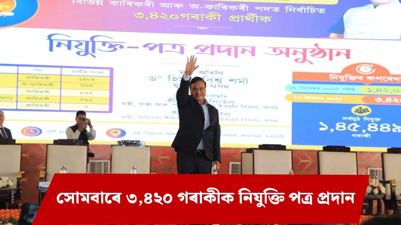 চৰকাৰৰ প্ৰতিশ্ৰুতি আছিল ২ লাখ, এতিয়ালৈকে ১,৪৫,৪৪৯টা পদত নিযুক্তি, ওলাব নতুন চাকৰি !