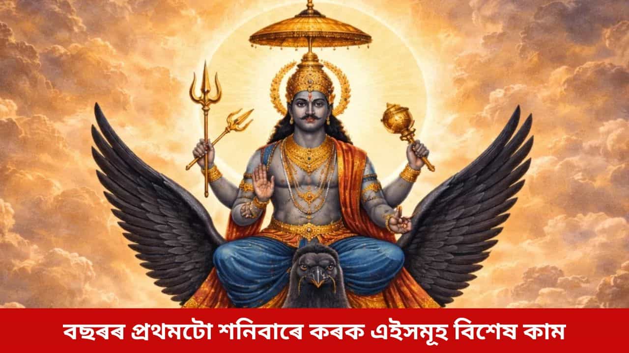 বছৰৰ প্ৰথমটো শনিবাৰে আজি কৰক এইসমূহ বিশেষ কাম, গোটেই বছৰটোলৈ থাকিব দেৱতা শনিৰ আশীৰ্বাদ বছৰৰ প্ৰথমটো শনিবাৰে আজি কৰক এইসমূহ বিশেষ কাম, গোটেই বছৰটোলৈ থাকিব দেৱতা শনিৰ আশীৰ্বাদ