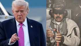 হাতত হেণ্ডকাফ, চকুত ক’লা…ট্ৰাম্পে শ্বেয়াৰ কৰিলে ভেনিজুৱেলাৰ ৰাষ্ট্ৰপতিৰ প্ৰথমখন ফটো...